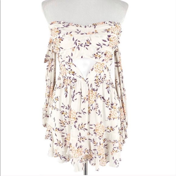 Blue Life Floral Off the Shoulder Dress - Picture 2 of 6